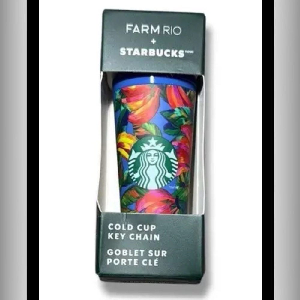 Starbucks Farm Rio Colorful Cold Cup Key Chain